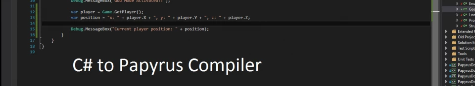 PapyrusDotNet (CSharp to Papyrus Compiler)