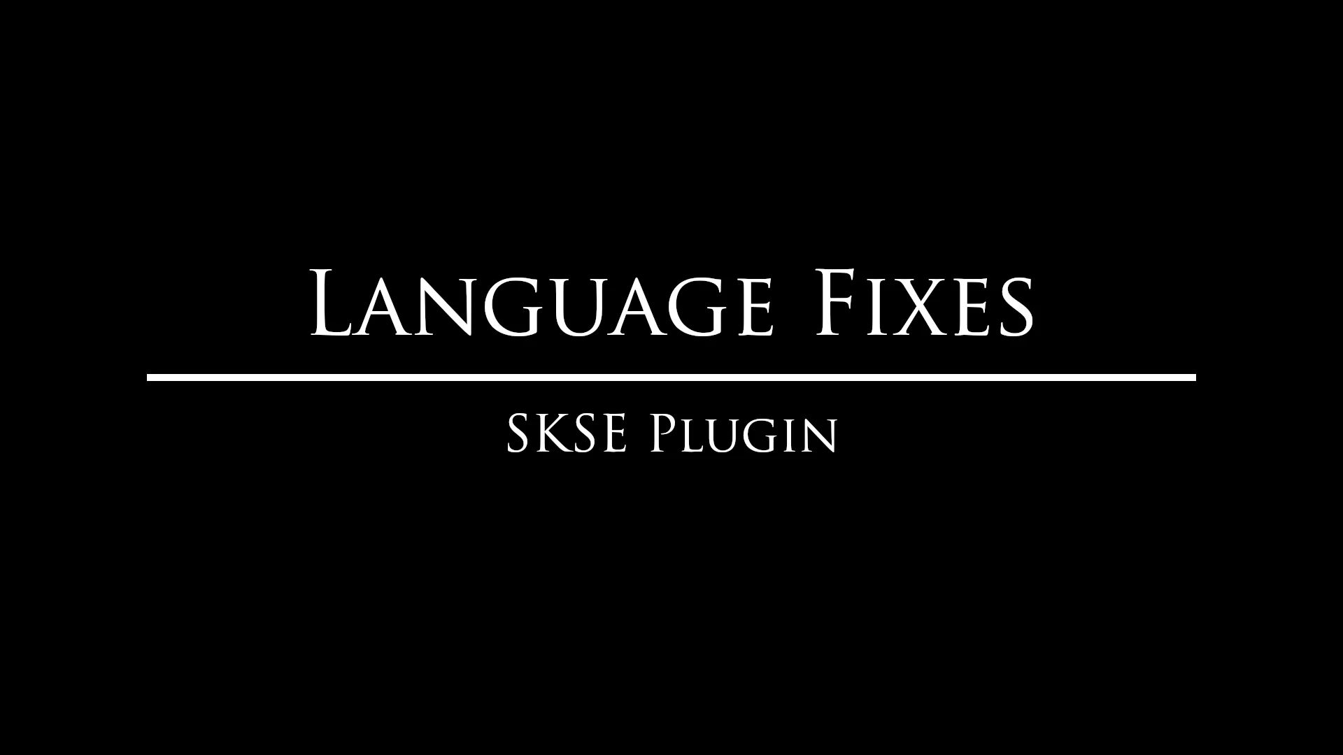 Language Fixes SKSE