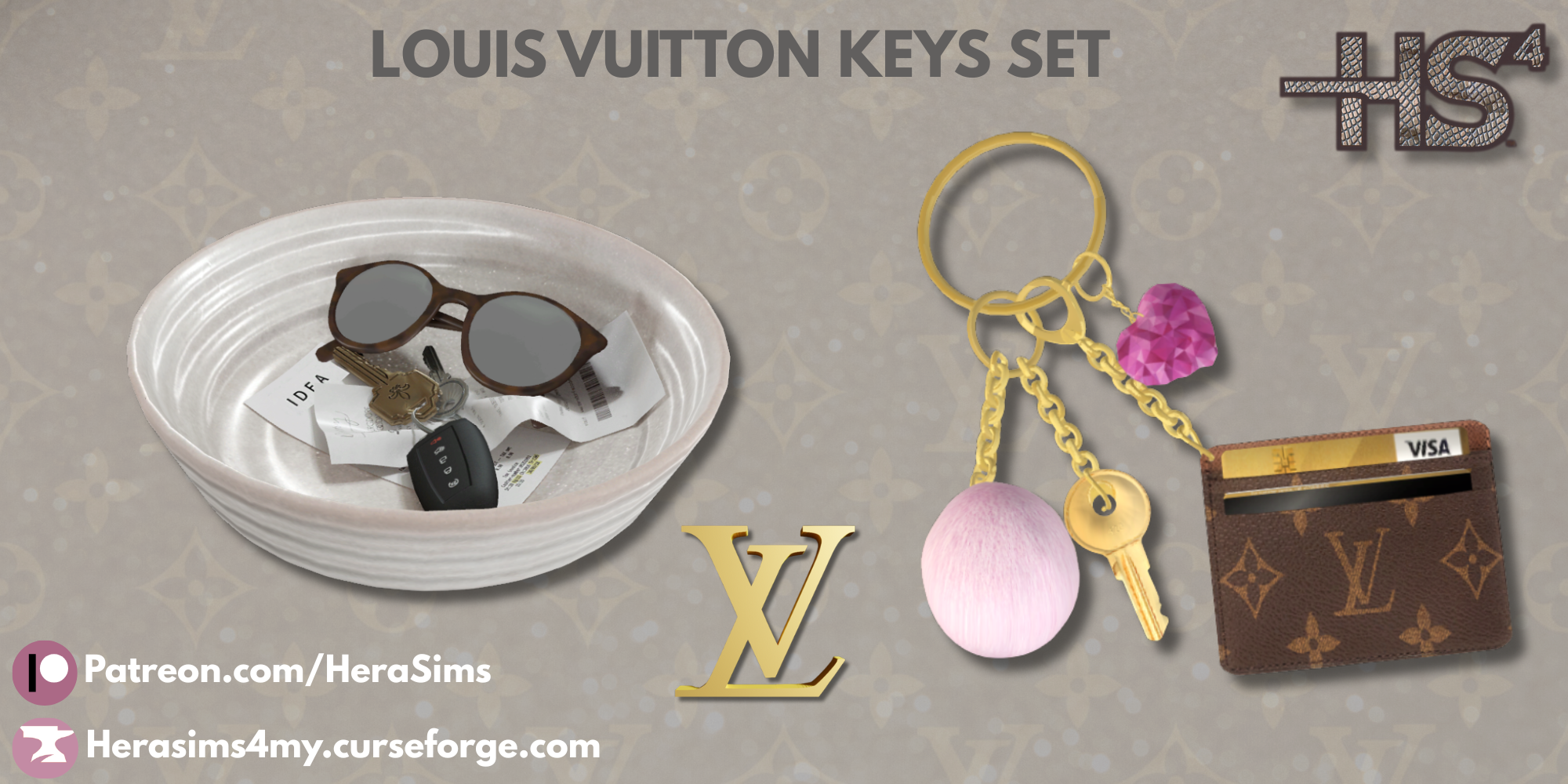 Louis vitton keys set