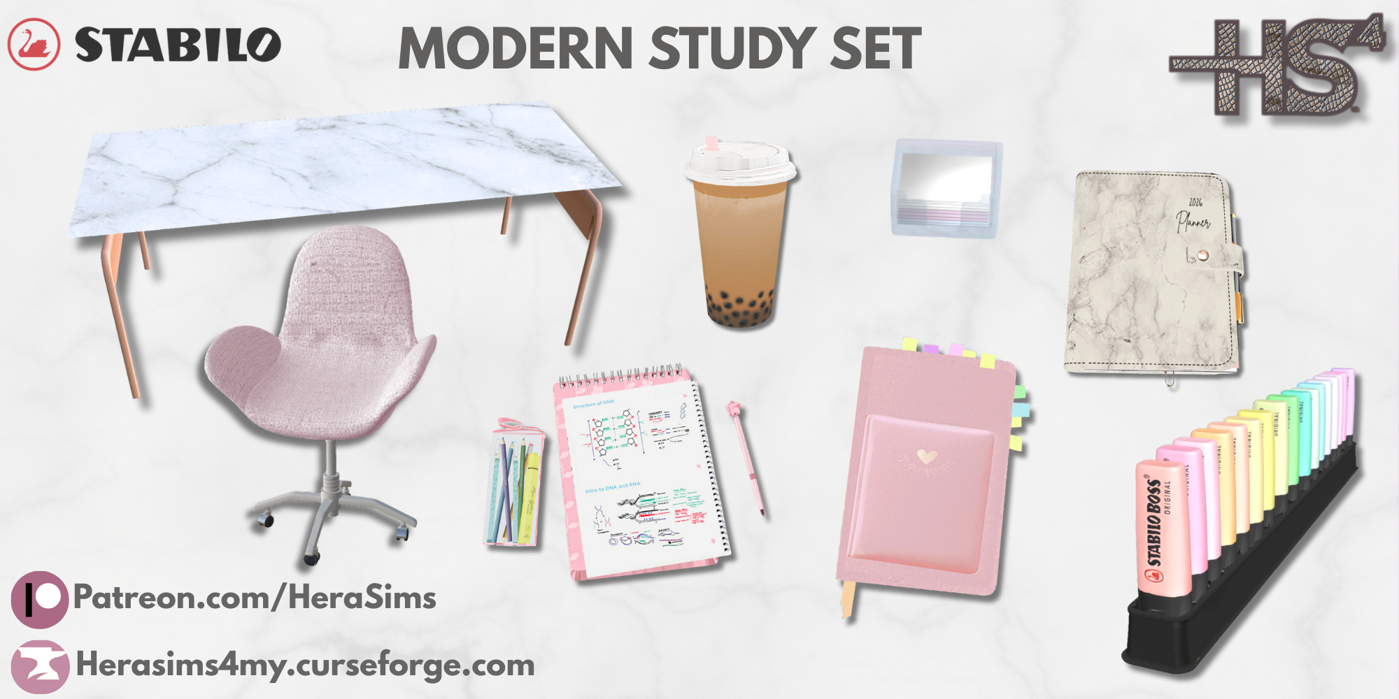 Modern study set