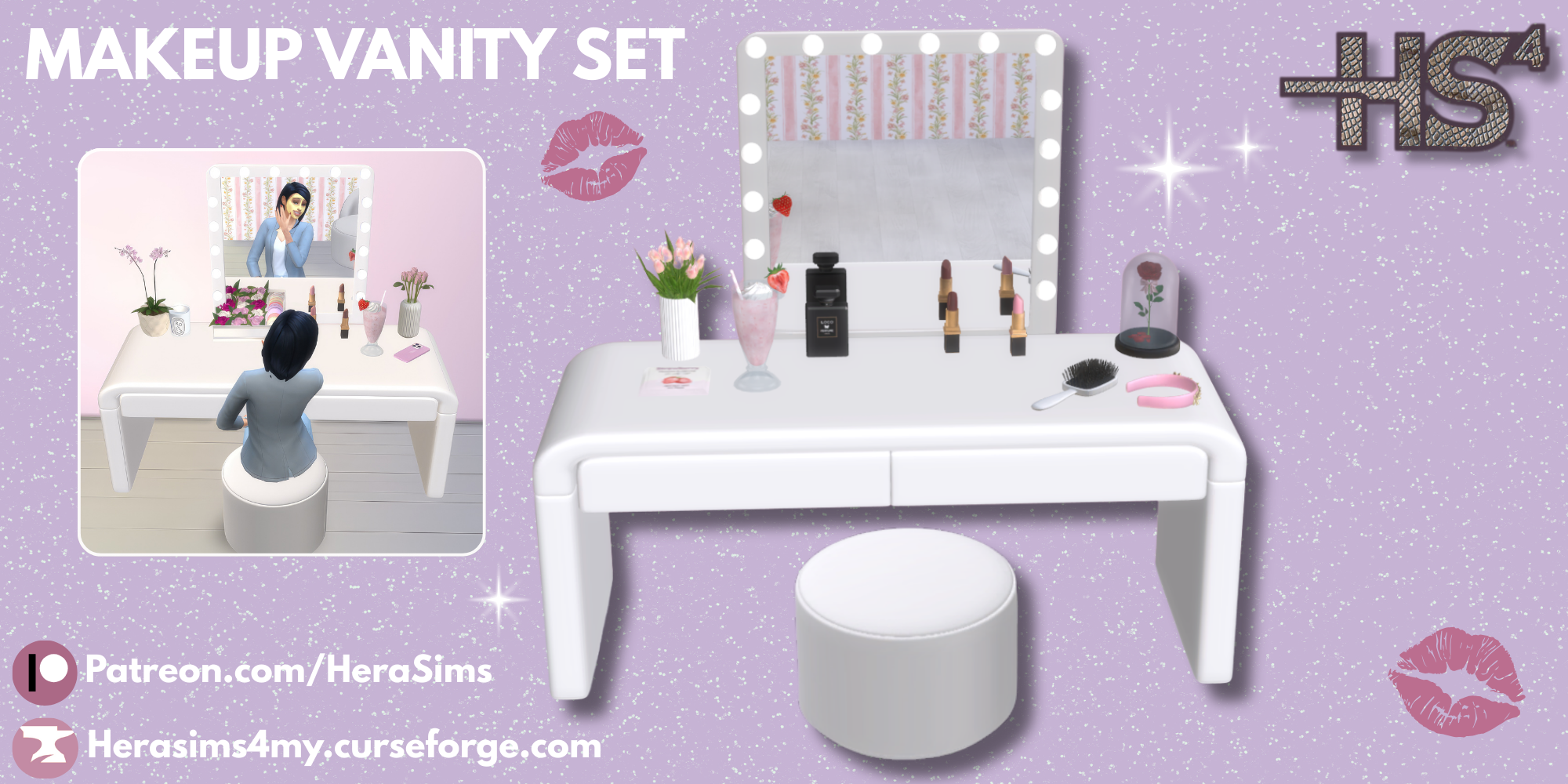 Makeup vanity - set
