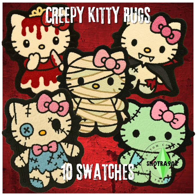 Creepy Kitty Rugs
