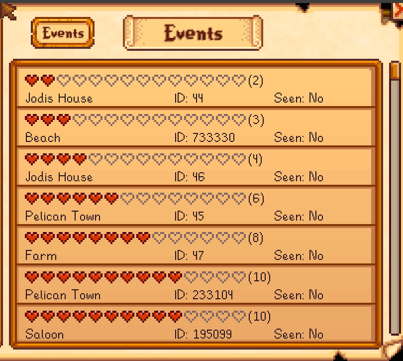 Event Lookup