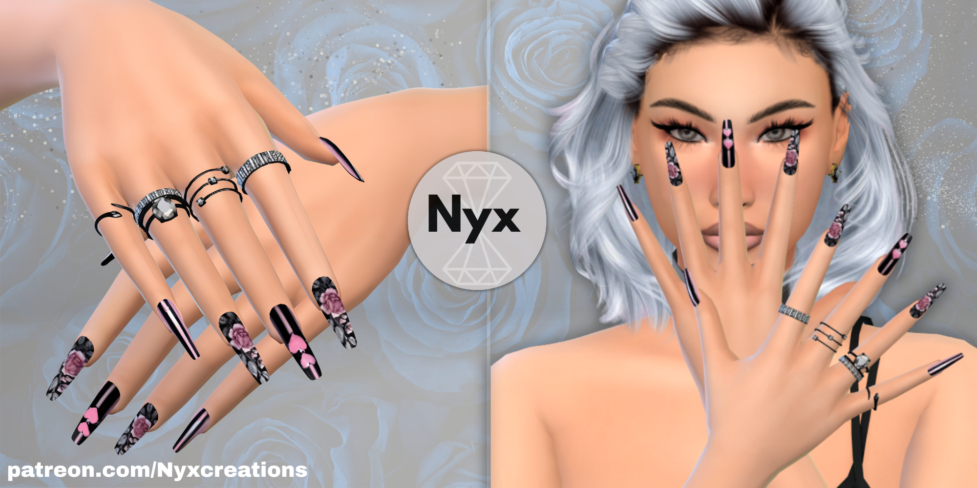Goth nails set 84