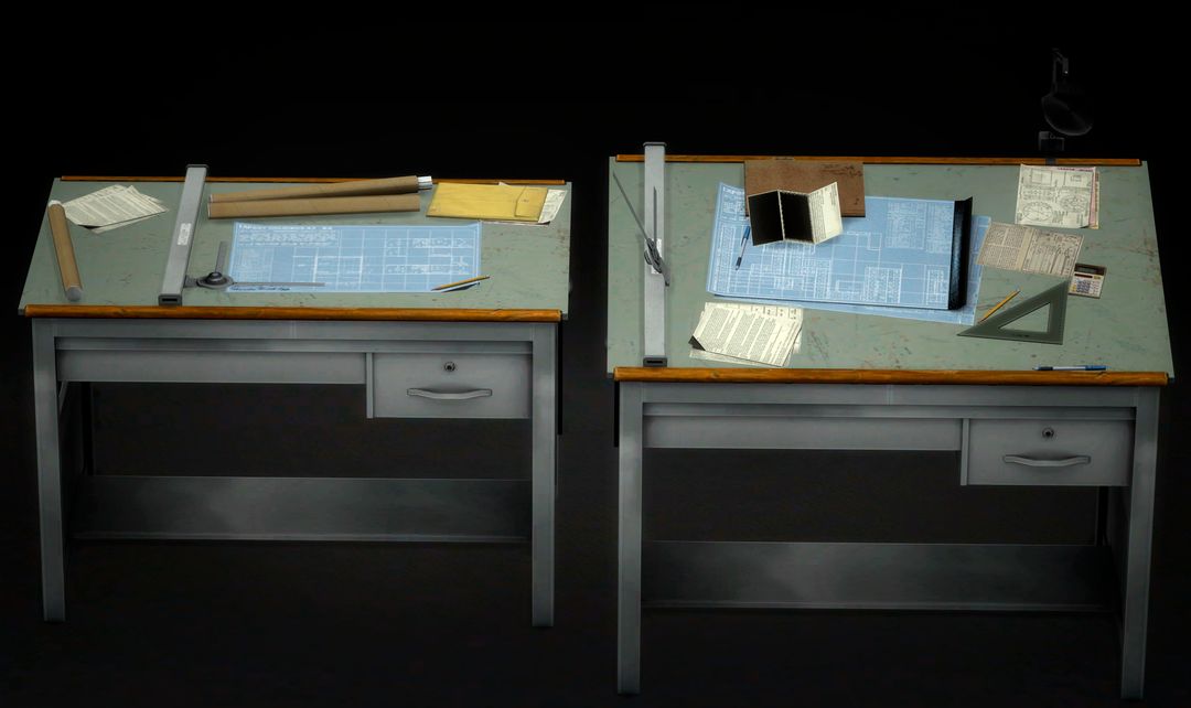 Architect's office (tables decorations )