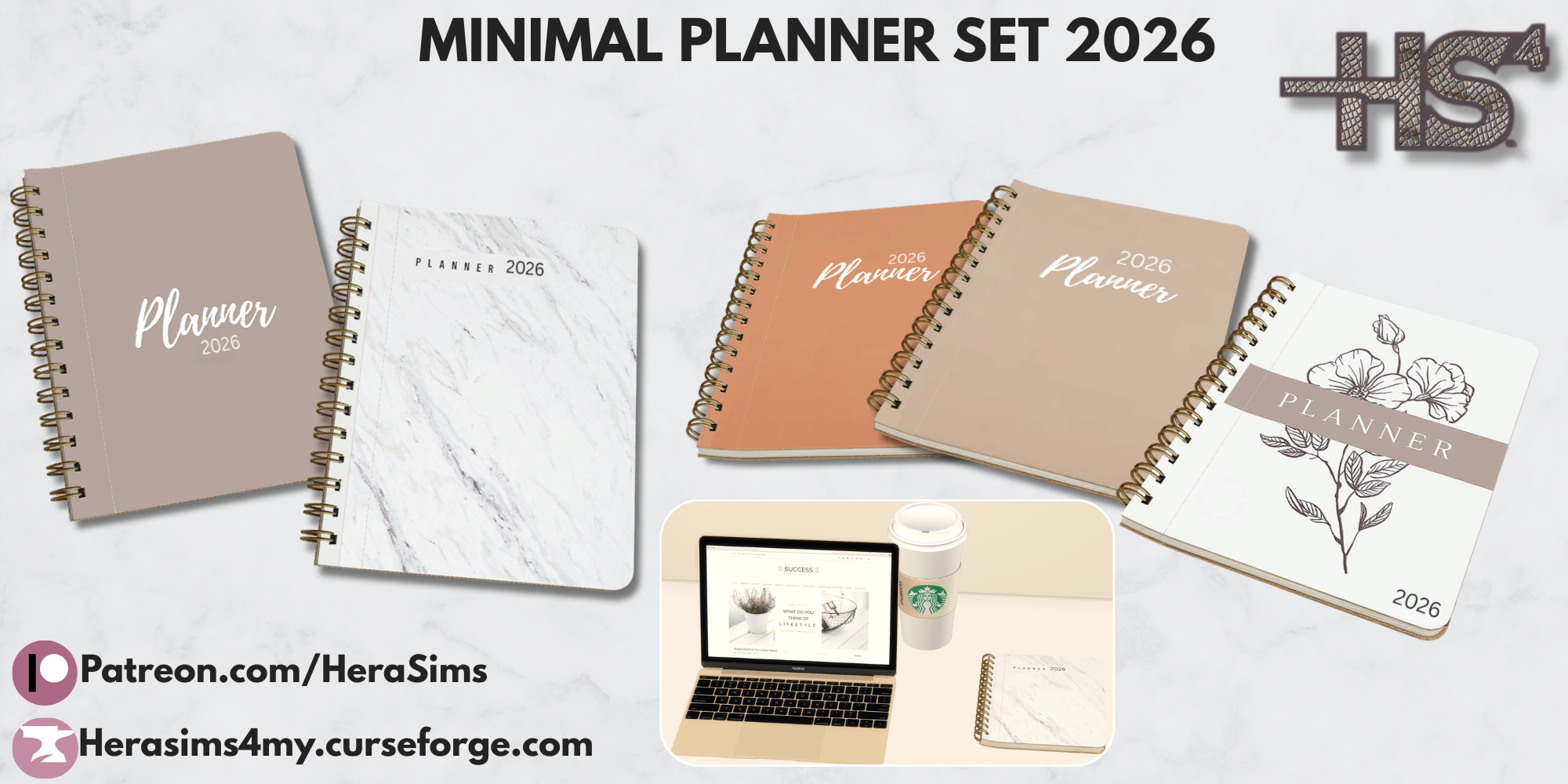 Minimal planner 2026 set