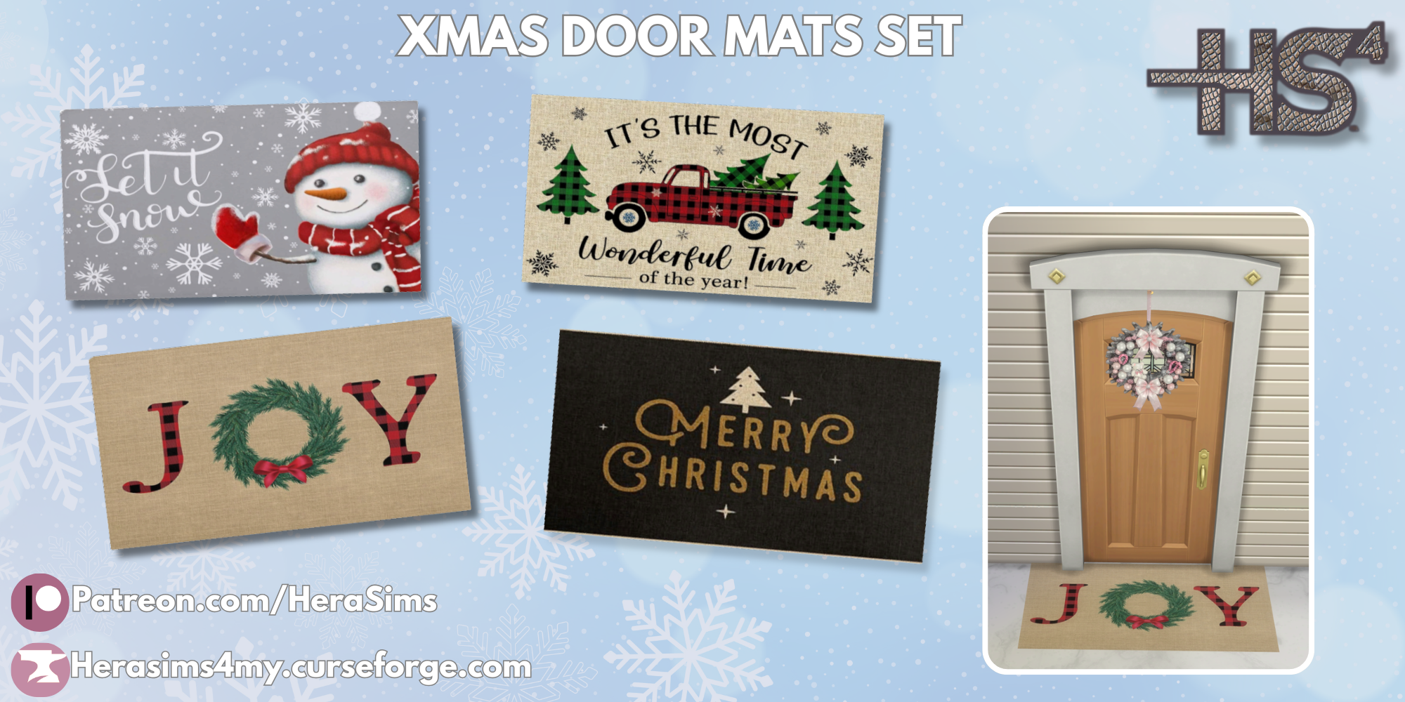 Xmas Door mats set