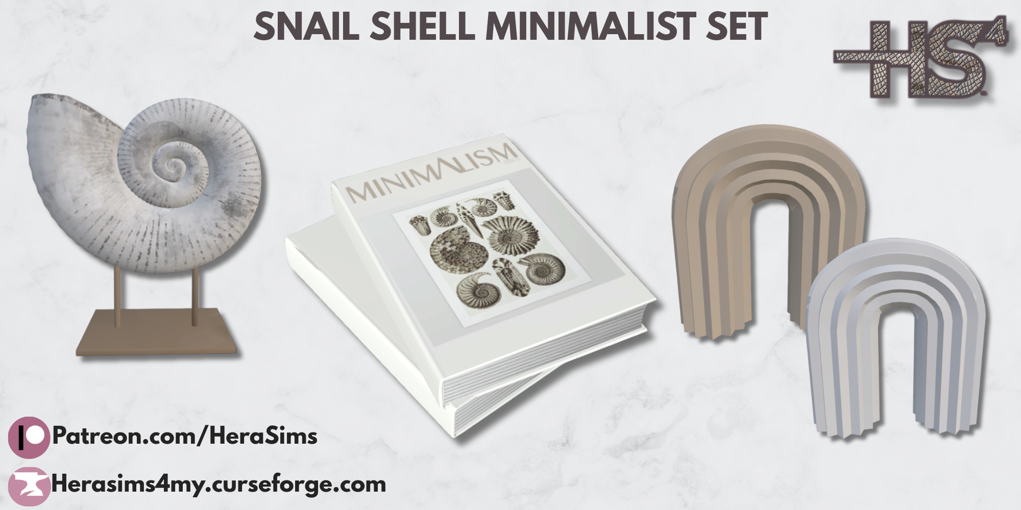 Snail shell minimalist set