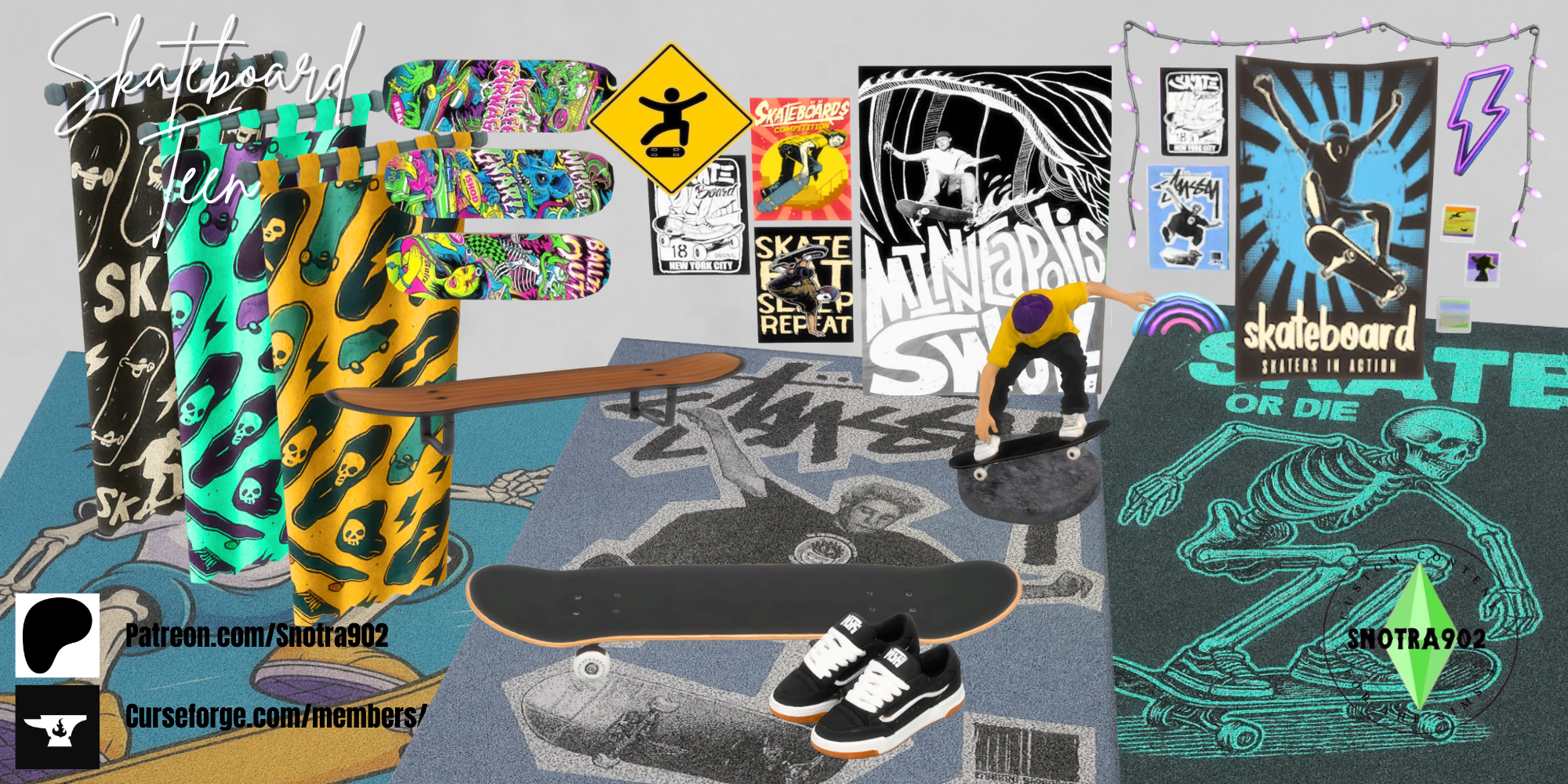 Skateboard Teen Room
