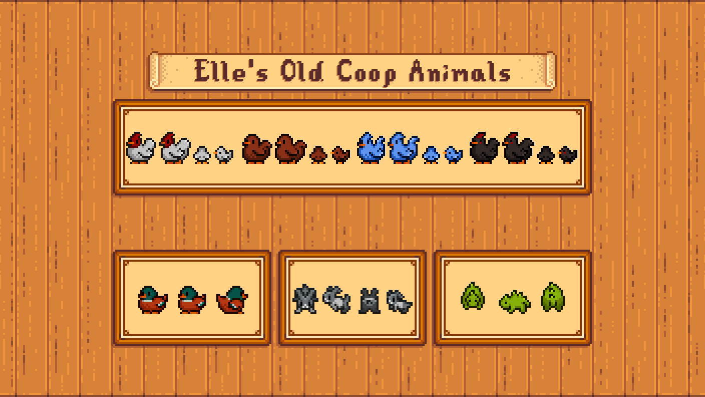 Elle's Old Coop Animals