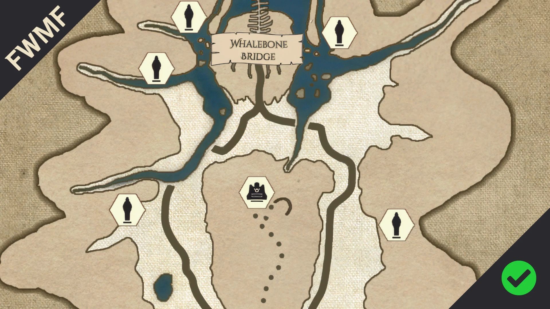 Sovngarde Paper Map for FWMF
