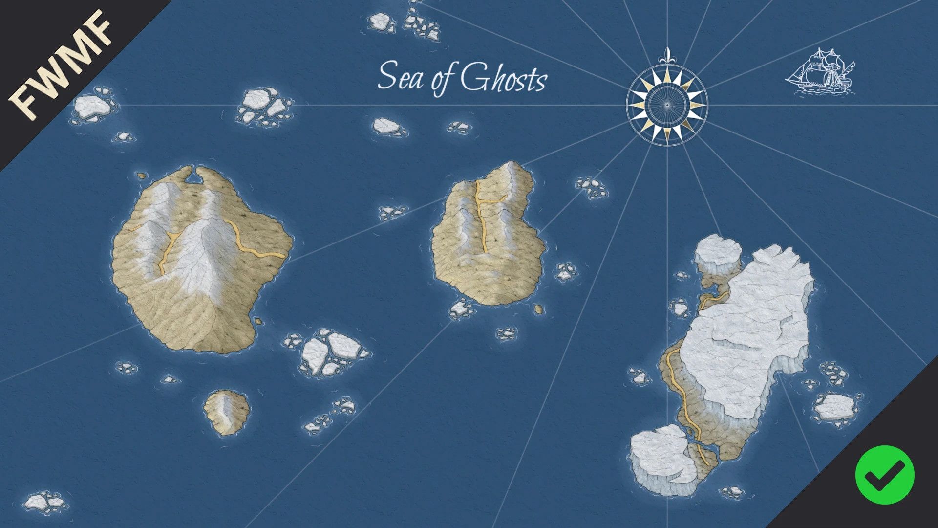 Siege at Icemoth Paper Map for FWMF