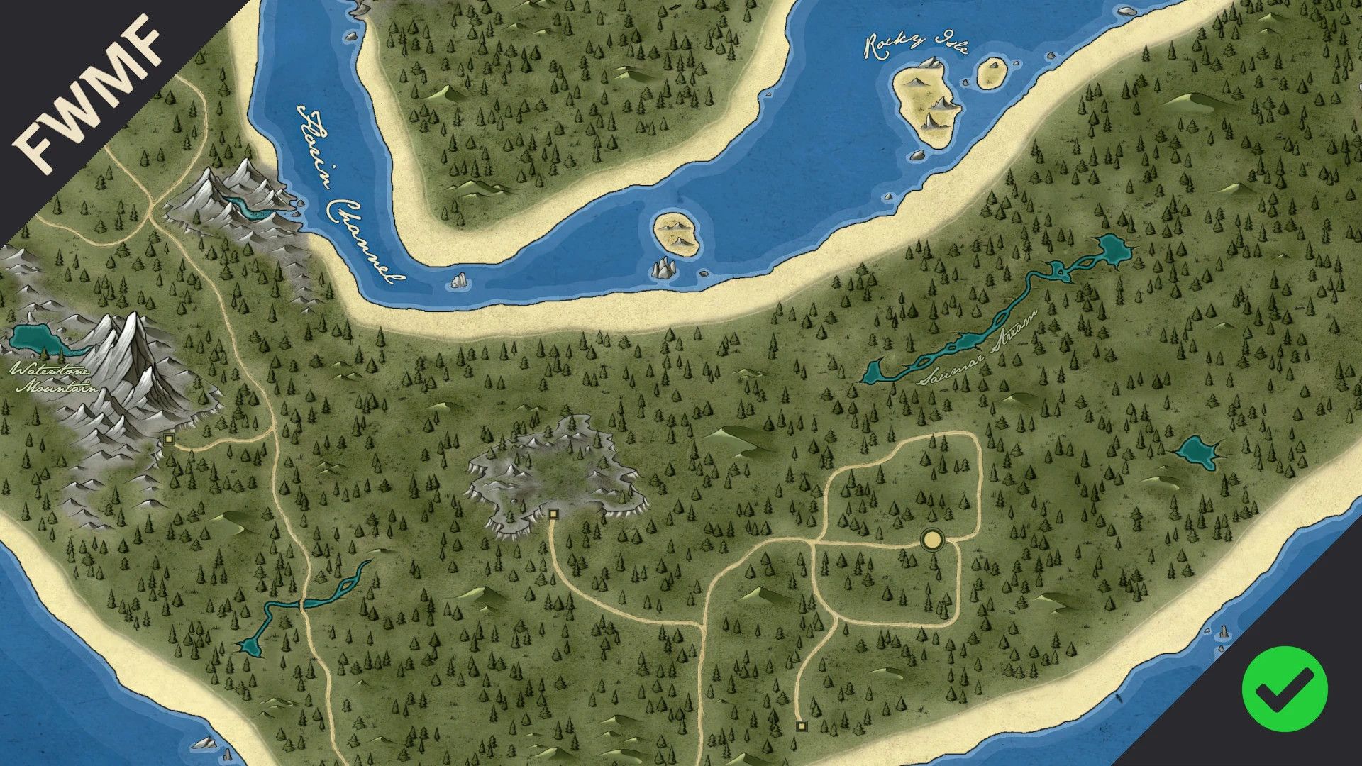 Midwood Isle Paper Map for FWMF